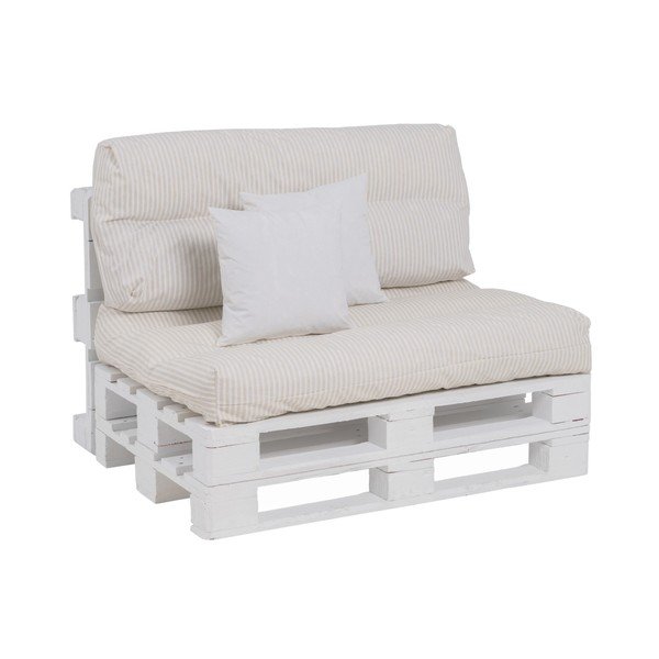 Biało-beżowe ogrodowe poduszki do siedzenia na palety zestaw 4 szt. 80x112 cm – Ixia