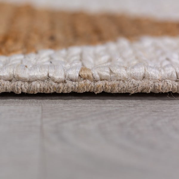 Biało-naturalny dywan z mieszanki juty tkany ręcznie 120x170 cm Effie Diamond – Flair Rugs-image-4
