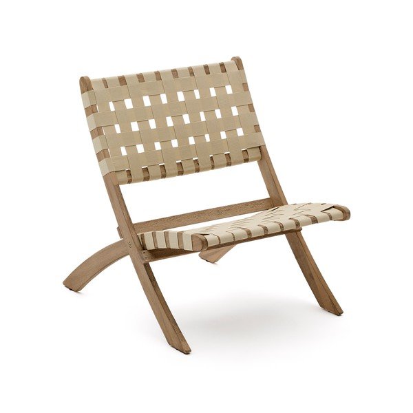 Drewniany fotel ogrodowy w naturalnym kolorze Chabeli – Kave Home