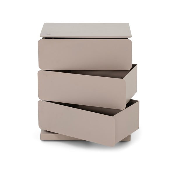 Szarobrązowa metalowa komoda 37x45x26 cm Joey – Spinder Design-image-3