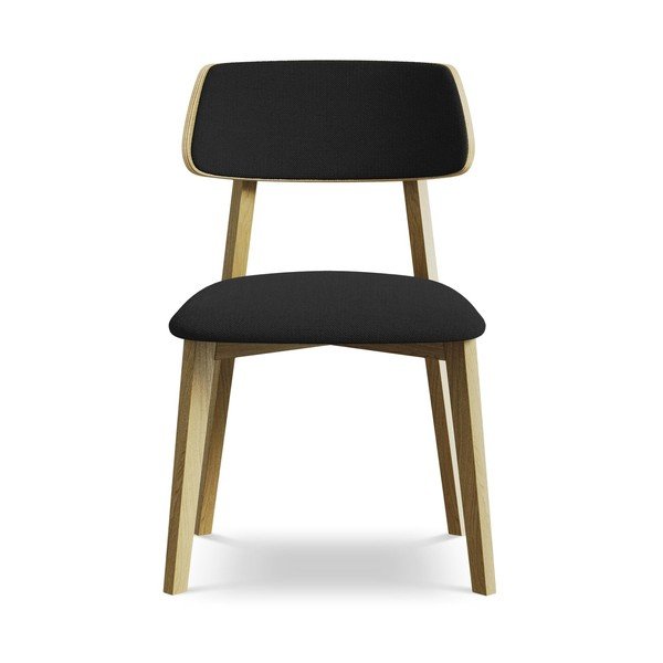 Czarne krzesło z litego drewna Niu – Makamii-image-1