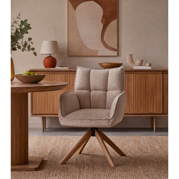 Kremowe tapicerowane fotele jadalniane zestaw 2 szt. Marilla – Unique Furniture-image-1