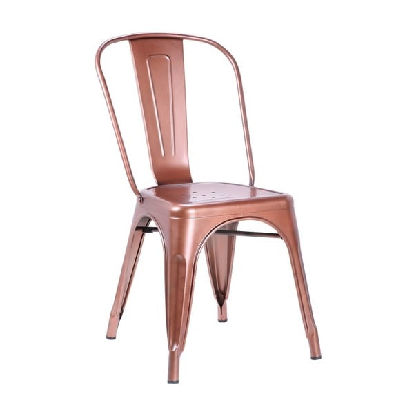 Krzesło w miedzianym kolorze Leitmotiv Dazzle
