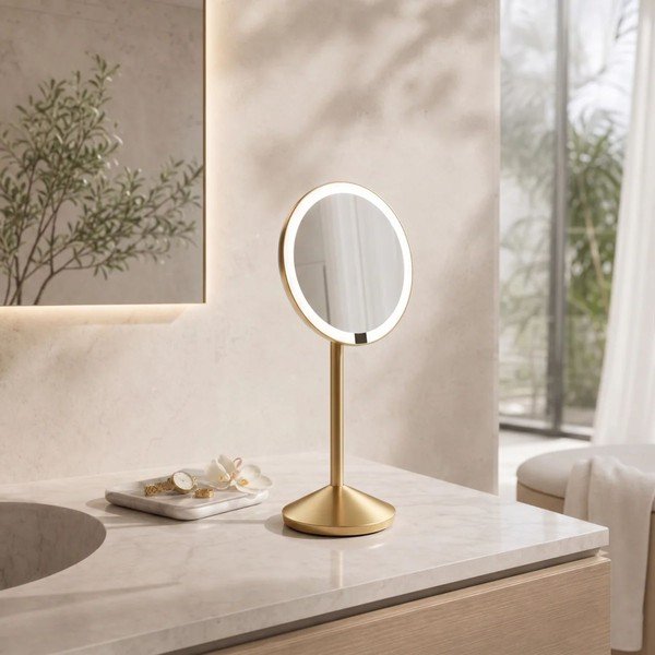 Lustro z oświetleniem/powiększające (powiększenie 5x) kosmetyczne ø 12 cm – simplehuman-image-1