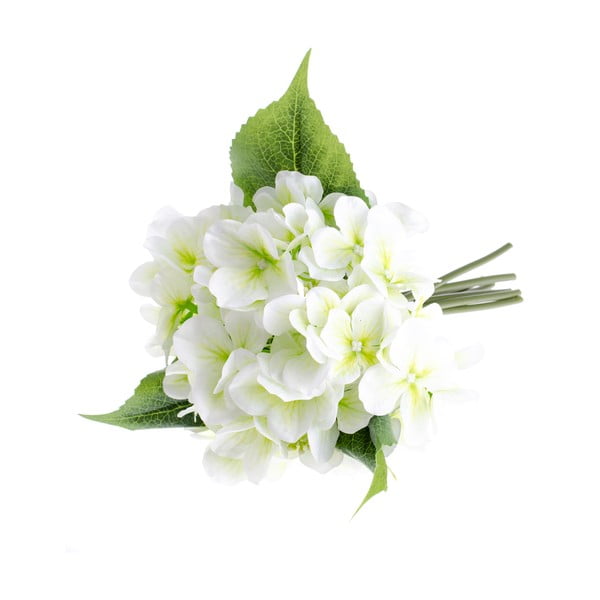 Biały sztuczny kwiat dekoracyjny w stylu hortensji Dakls