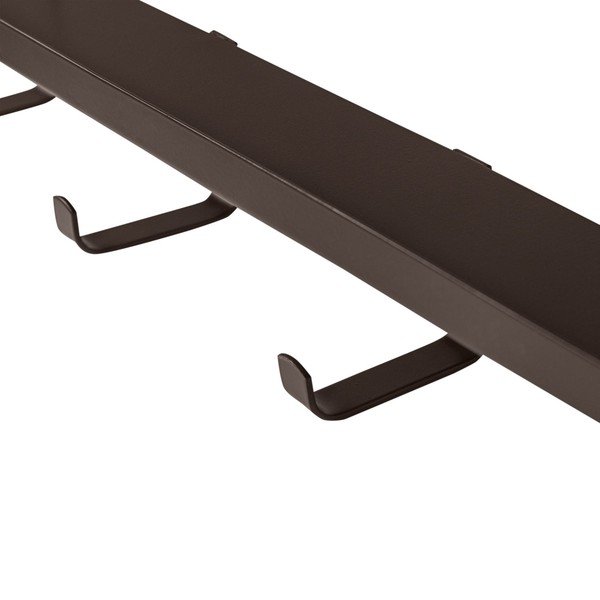 Ciemnobrązowy wieszak ścienny z półką 50 cm Quinn – WOOOD-image-4