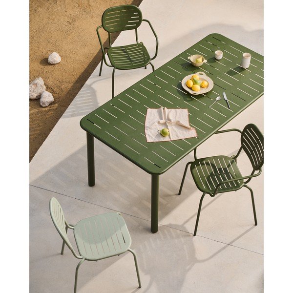 Stalowy stół ogrodowy 90x180 cm Brai – Kave Home-image-1