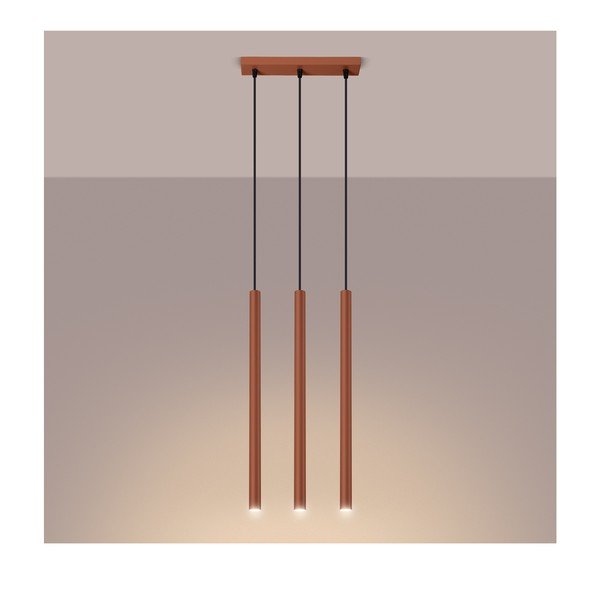 Ceglasta lampa wisząca Fideus – Sollux-image-1