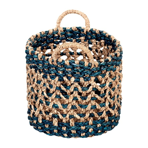 Ręcznie robiony koszyk z morskiej trawy a’miou home Poat, wys. 24 cm
