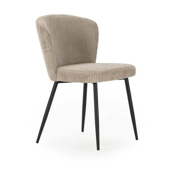 Beżowe sztruksowe krzesła zestaw 4 szt. Megan – Marckeric