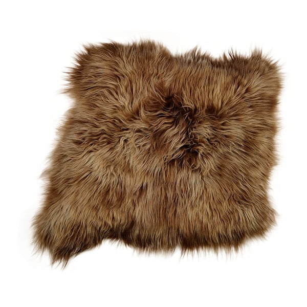 Brązowy futrzany dywan z długim włosiem Arctic Fur Becky, 90x80 cm