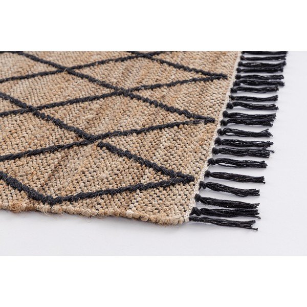 Czarny/w naturalnym kolorze dywan z juty tkany ręcznie 60x90 cm Shaila – Yes Everyday-image-2
