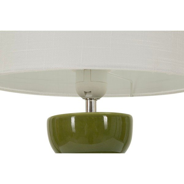 Biała/zielona lampa stołowa ceramiczna z tekstylnym kloszem (wysokość 46 cm) Torr – Mauro Ferretti-image-4