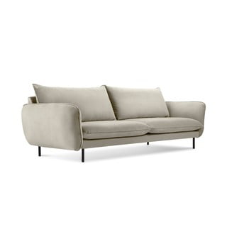 Beżowa aksamitna sofa Cosmopolitan Design Vienna, 230 cm