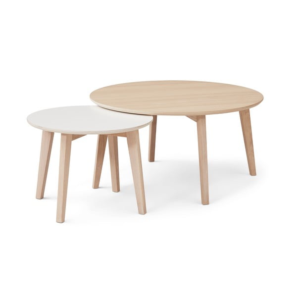 Stolik w dekorze drewna dębowego Hammel Iris Ø 90 cm-image-3