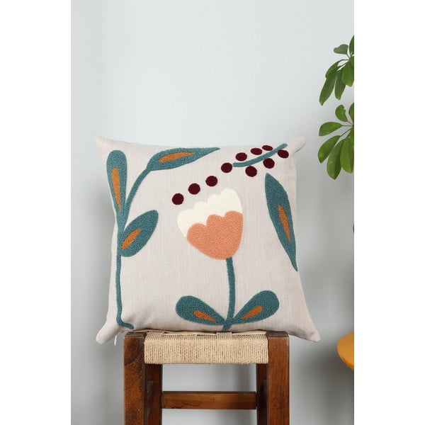 Lniana poduszka dekoracyjna 43x43 cm Fresya – Mioli Decor-image-1