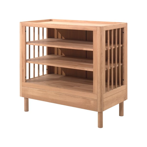 Komoda dziecięca z litego drewna dębowego z przewijakiem w naturalnym kolorze 100x95x55 cm Forrest – Vipack