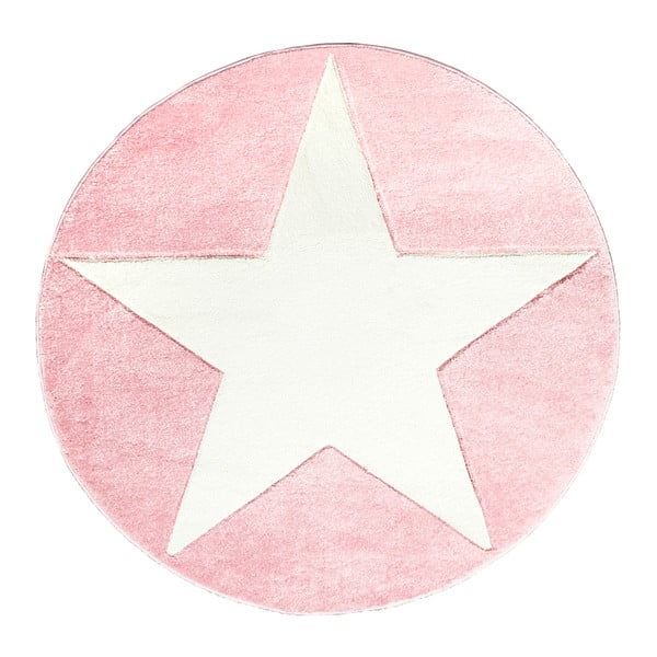 Różowy dywan dziecięcy Happy Rugs Round, Ø 160 cm