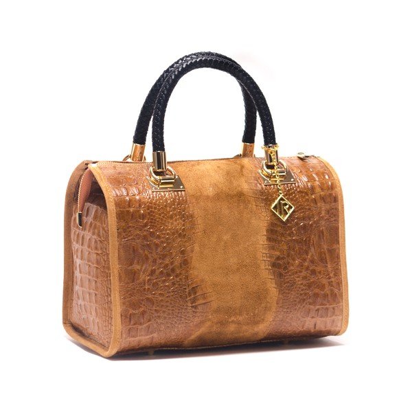 Skórzana torebka Isabella Rhea 822 Cognac-image-3
