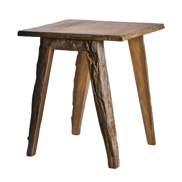 Stolik drewniany z detalami kory drzewnej pols potten Bark