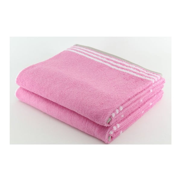 Komplet 2 ręczników Romantic, 70x140 cm