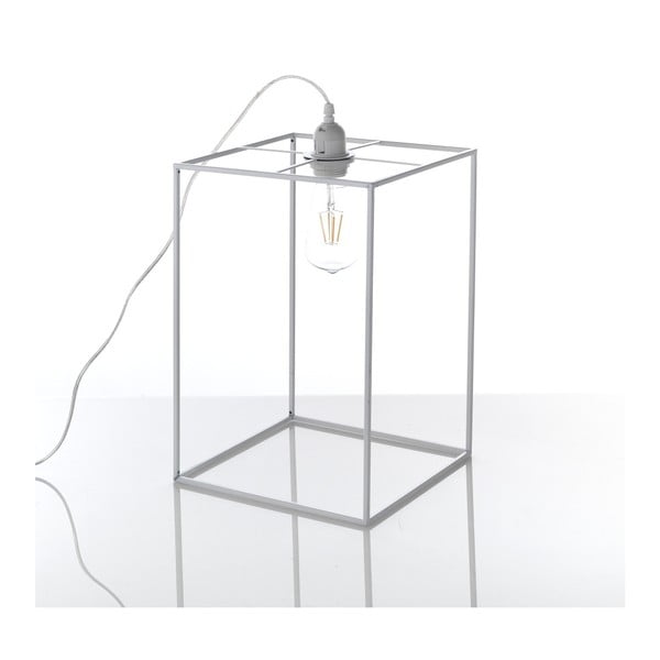 Szara lampa stołowa Tomasucci Stick, 36x25x25 cm