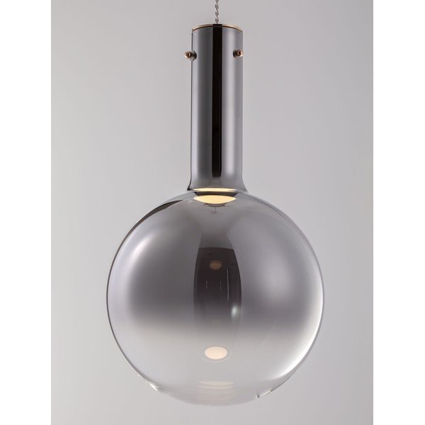 Szara szklana lampa wisząca LED ze ściemniaczem ø 25 cm Nostos – Nova Luce-image-2