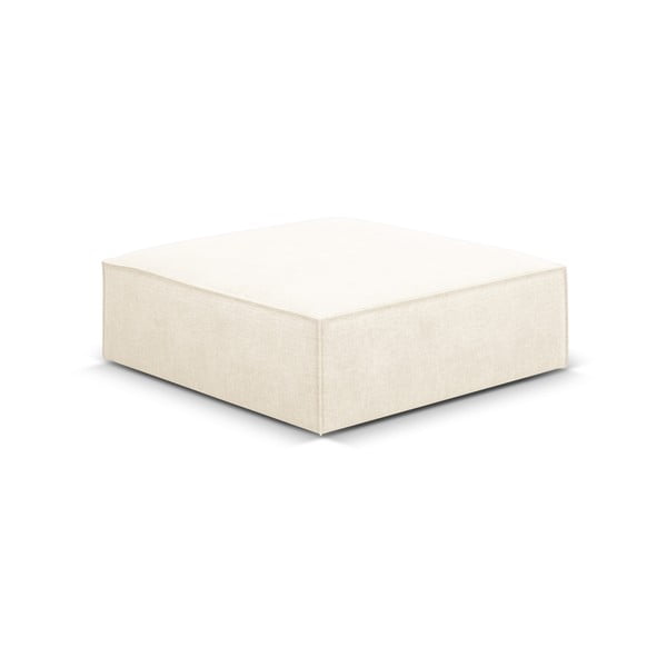 Biały podnóżek z tkaniny szenilowej Vanda – Mazzini Sofas-image-2