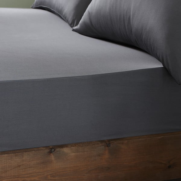 Szare prześcieradło elastyczne 190x90 cm So Soft – Catherine Lansfield