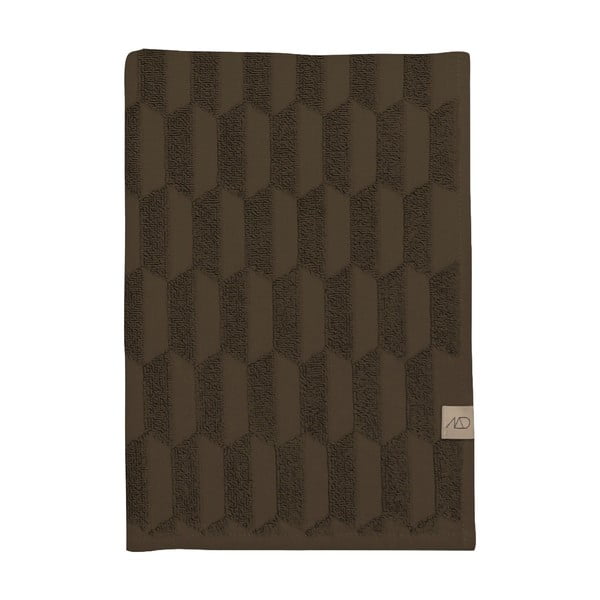 Ciemnobrązowe bawełniane ręczniki zestaw 2 szt. 35x55 cm Geo – Mette Ditmer Denmark