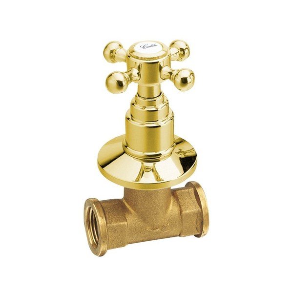 Zawór podtynkowy w kolorze złota Antea Hot – Sapho