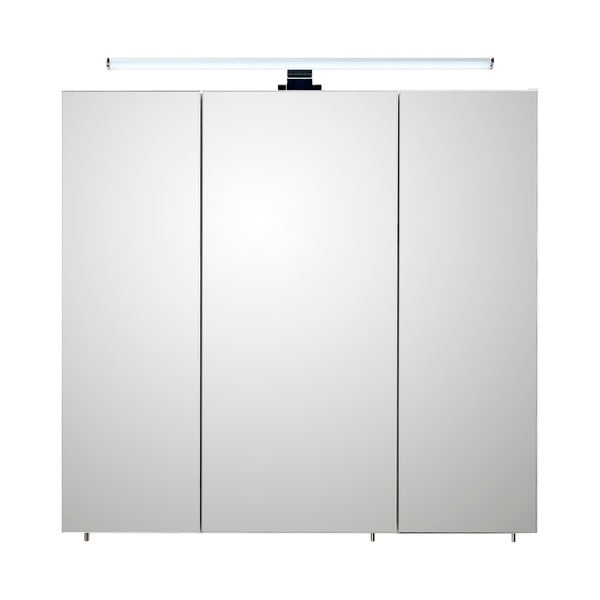 Biała wisząca szafka łazienkowa z lustrem 75x70 cm Set 360 – Pelipal