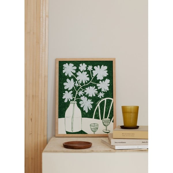 Plakat 30x40 cm Blue Flowers & Red Wine – Anouk van Cleef – The Poster Club-image-1