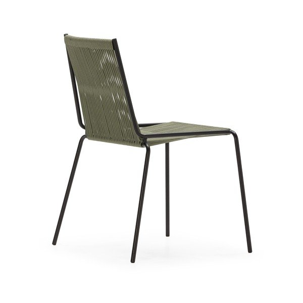 Zielone metalowe krzesła zestaw sztaplowane 2 szt. Emily – Marckeric-image-2