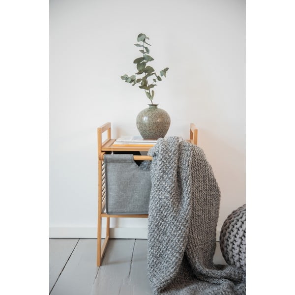 Szaro-naturalna bambusowa niska szafka łazienkowa 40x56 cm Bahari – Wenko-image-1