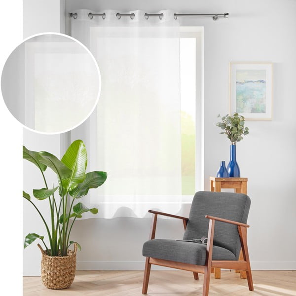 Biała firanka z woalu 140x180 cm Lissea – douceur d'intérieur-image-3