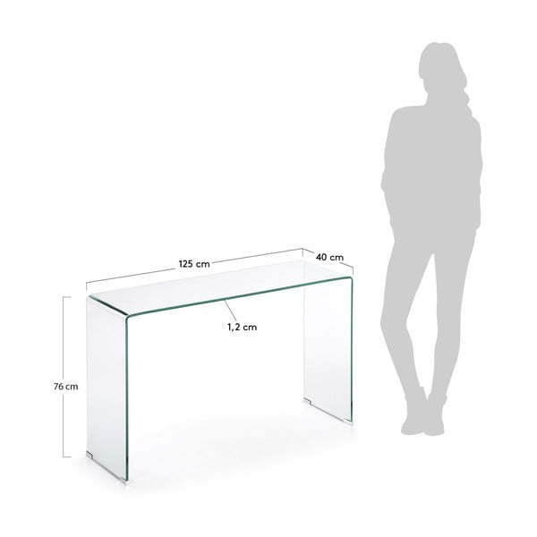 Szklana konsola 40x125 cm Burano – Kave Home-image-4