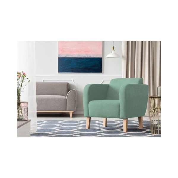 Miętowy fotel Kooko Home Swing-image-1