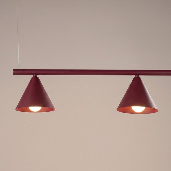 Bordowa stalowa lampa wisząca Zylo – Sollux-image-2