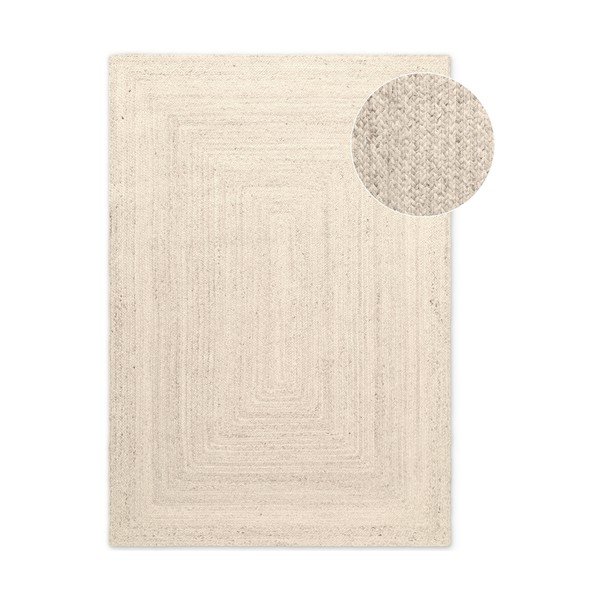Kremowy dywan z juty dwustronny/tkany ręcznie 200x300 cm Juno – Hanse Home