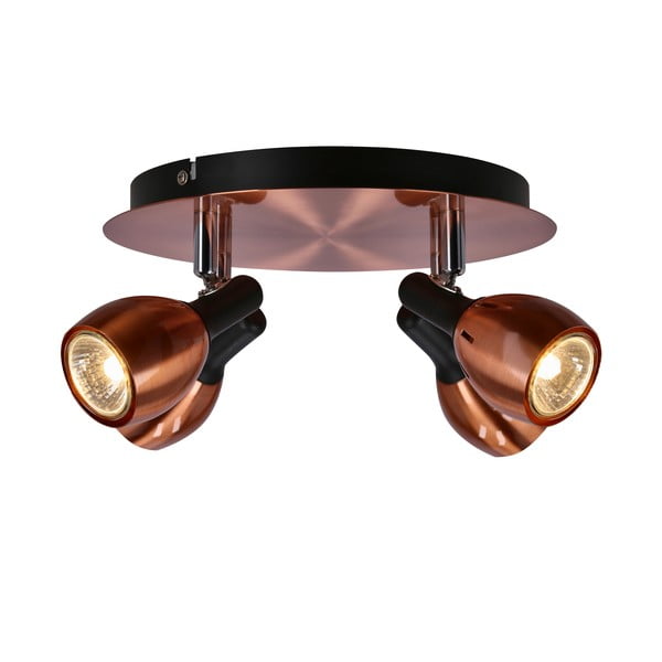 Miedziana lampa sufitowa z metalowym kloszem 35x35 cm Cross – Candellux Lighting-image-3