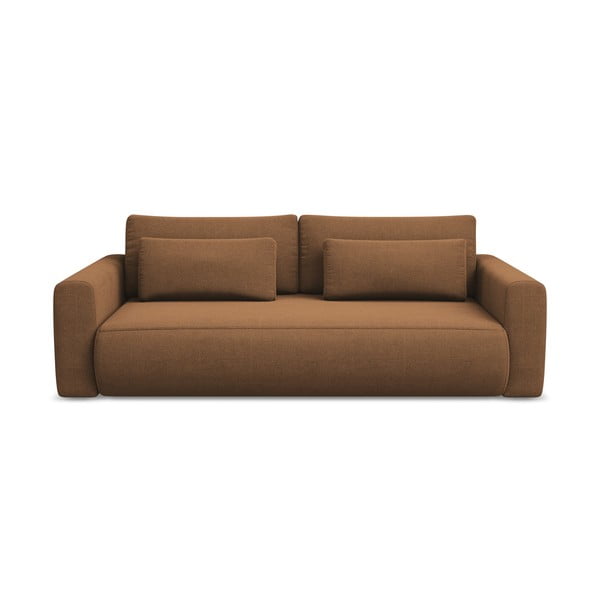 Rozkładana/ze schowkiem sofa w kolorze terakoty 238 cm Kapua – Makamii