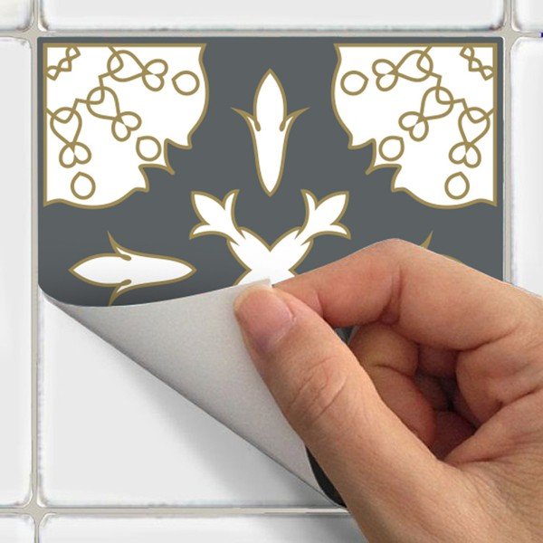 Zestaw 30 naklejek ściennych Ambiance Wall Decal Cement Tiles Antalya, 15x15 cm-image-3