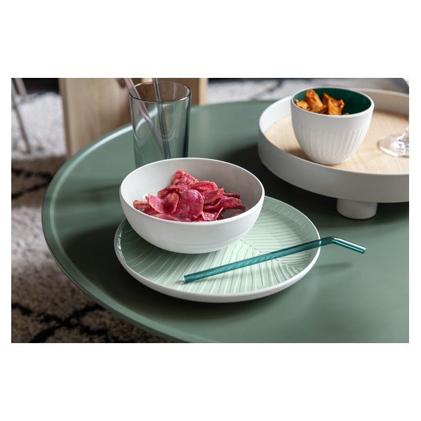 Zielono-biały porcelanowy talerz deserowy Villeroy & Boch It’s my match, ø 24 cm-image-3
