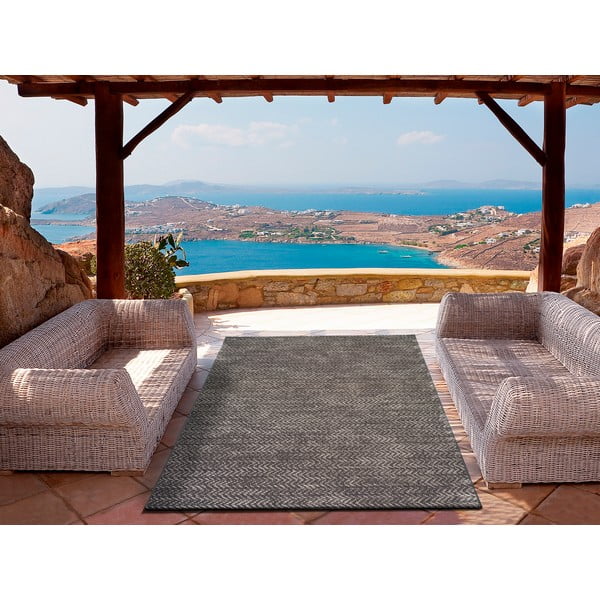 Antracytowy dywan odpowiedni na zewnątrz 120x170 cm Panama – Universal-image-1