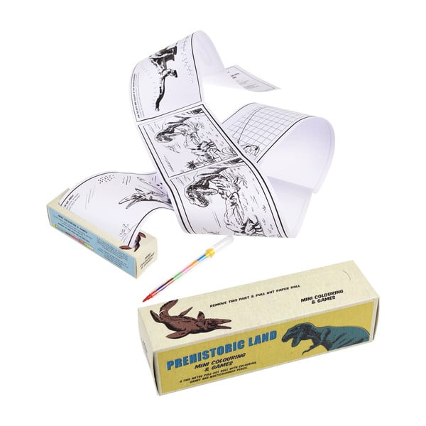 Podróżny zestaw kolorowanek i rebusów dla dzieci Rex London Prehistoric-image-3