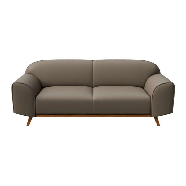 Jasnobrązowa skórzana sofa 193 cm Nesbo – MESONICA