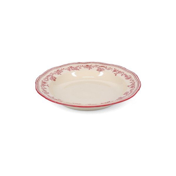 Bordowy/w kolorze kości słoniowej głęboki porcelanowy talerz ø 23 cm Cyril – S|P Collection-image-4