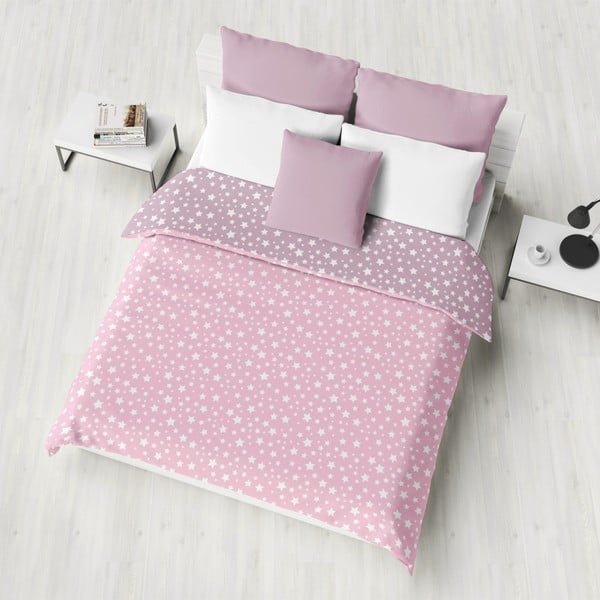 Różowo-fioletowa lekka pikowana narzuta na łóżko Cassie Puro, 200x220 cm