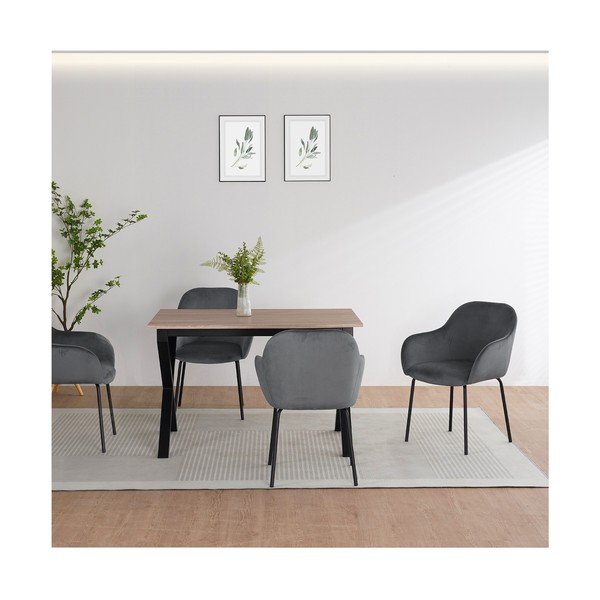 Stół z blatem w dekorze dębu 80x120 cm Ipswich – Støraa-image-2
